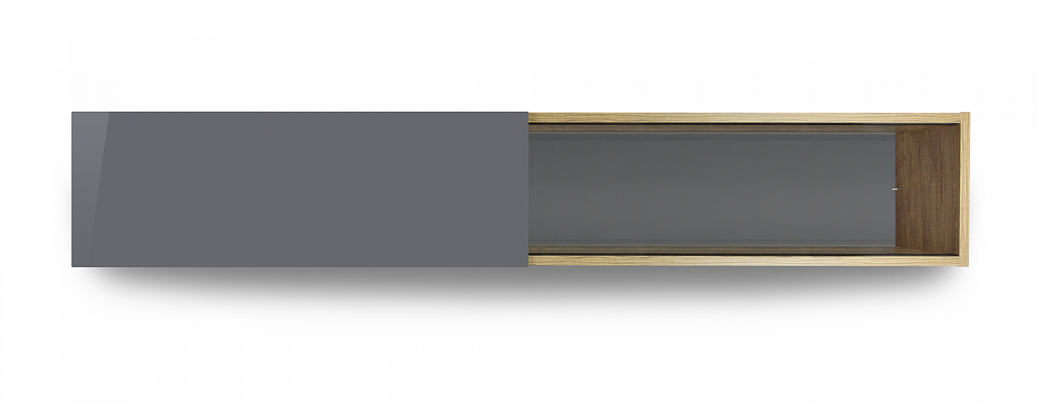 Шкаф-модуль навесной MD 617, дуб каньон, серый графит, 150х25х25 см